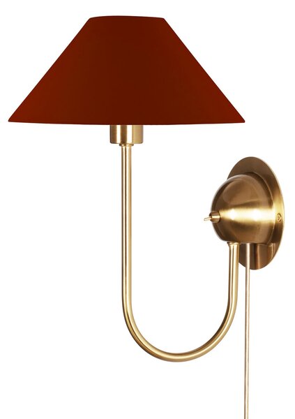 Applique da parete Globen Lighting, IRIS, Rosso, Soggiorno, Tessuto / Tessile, Scandinavo