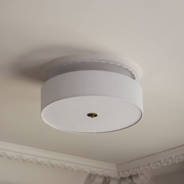 Plafoniera Globen Lighting, Noah, dimmerabile, Bianco, Soggiorno, Tessuto / Tessile, Scandinavo