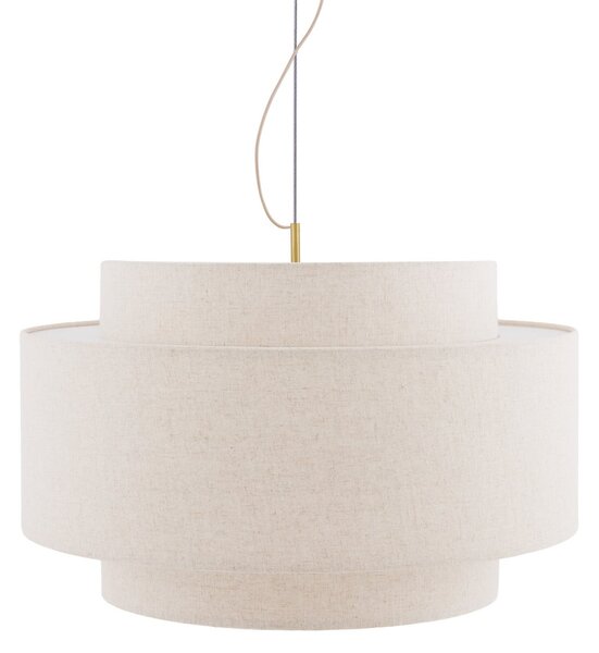 Lampada a sospensione Globen Lighting, Noah Bouclé, dimmerabile, Beige, Soggiorno, Tessuto / Tessile, Scandinavo