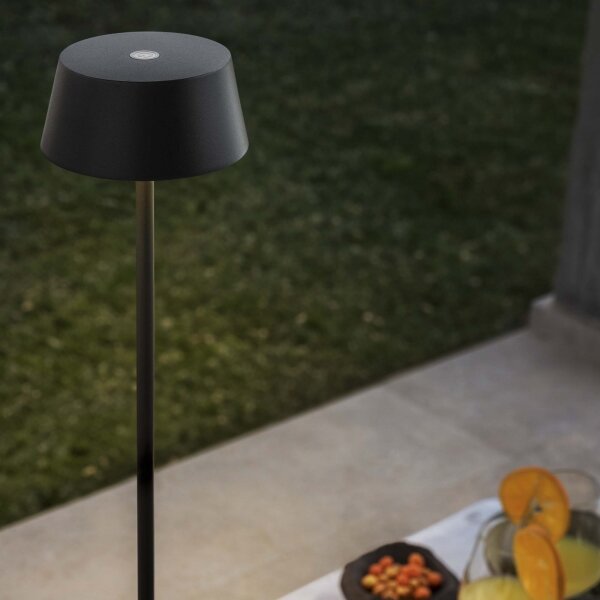 Ideal Lux - Lampada LED dimmerabile touch PURE LED/1,5W/3,7V CRI 90 IP54 nera