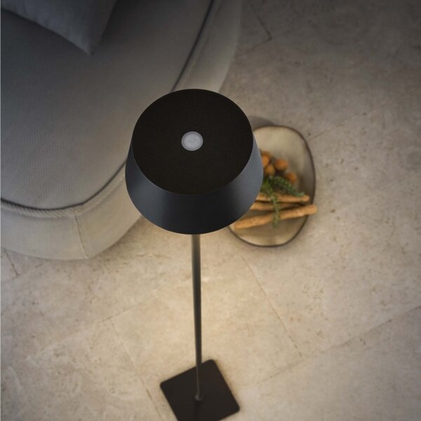 Ideal Lux - Lampada LED dimmerabile touch PURE LED/1,5W/3,7V CRI 90 IP54 nera