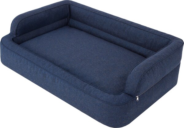 Letto per cani, arredamento per animali, letto per gatti, sfoderabile, cesto per cani, cuscino per cani, sdraio per cani, posti letto, divano per cani, blu navy, XXL: 117x79 cm