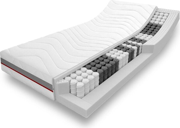 Materasso ergonomico a molle insacchettate Sleezzz Premium 90 x 200 cm, altezza 23 cm, livello di rigidità H2/H3