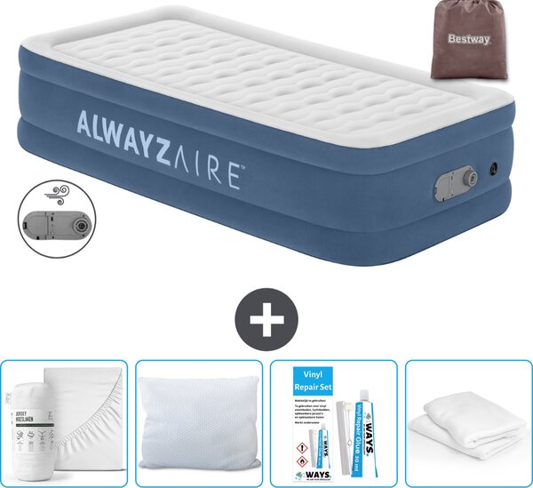 Materasso gonfiabile Bestway Alwayszair - 1 persona - 97 x 191 x 46 cm - Blu - Accessori inclusi