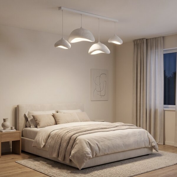 Brilagi - Lampadario a sospensione con cavo WABI SABI 4xE27/40W/230V bianco