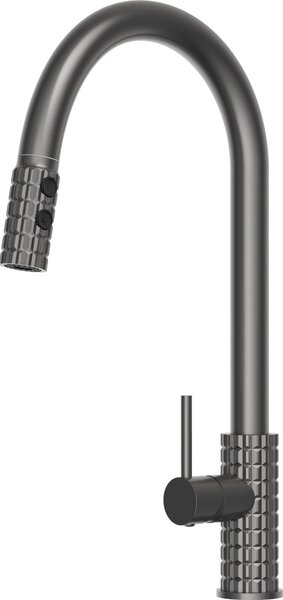Granitan | Miscelatore da cucina Snake Pro - Gun Grey - Design moderno - Materiali di alta qualità - Ergonomico