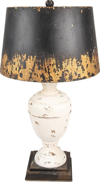 Lampada da tavolo Clayre & Eef Ø 36x65 cm Beige Nero Legno