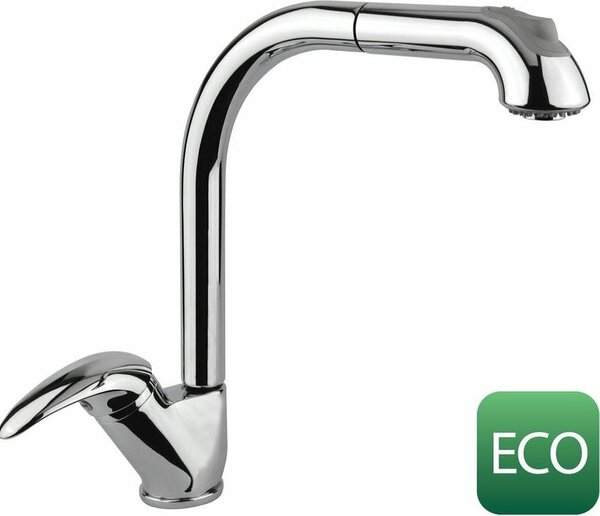 Sapho Axus - Miscelatore per lavello con doccia estraibile, cromo 1112-72