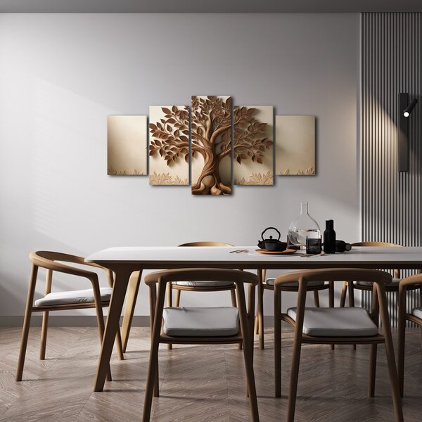 Stampa su tela – Albero della vita marrone