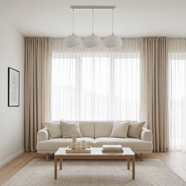 Brilagi - Lampadario a sospensione con cavo WABI SABI 3xE27/40W/230V bianco