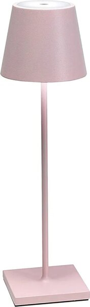 Zafferano Poldina Pro Lampada da tavolo a LED in alluminio dimmerabile Rosa