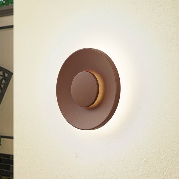 Applique da esterni a LED Kayana Lucande, Marrone / Ruggine, Alluminio, Moderno, Applique LED da esterni