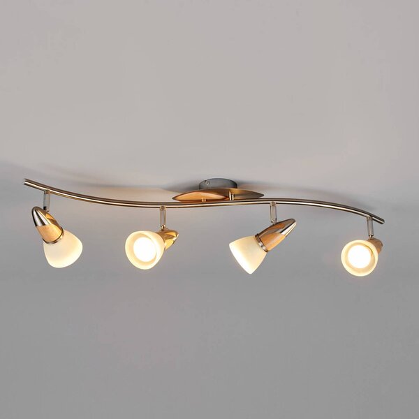 Faretto a soffitto Marena Lindby, dimmerabile, Alluminio / Grigio / Zincato, Corridoio, Metallo, Campagna / Rustiche, Plafoniera