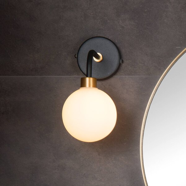 Lucide Applique da parete Berend, dimmerabile, Nero, Bagno, Metallo, Applique