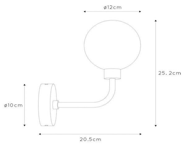 Lucide Applique da parete Berend, dimmerabile, Nero, Bagno, Metallo, Applique