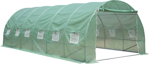 Serra in foglio Zelsius (L) 6 x (L) 3 x (H) 2 m, robusta serra per pomodori, tenda in foglio