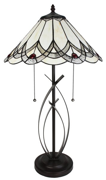 Lampada da tavolo Tiffany Clayre & Eef Ø 39x69 cm Vetro beige