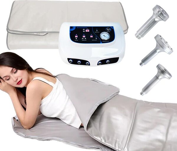 Apparecchio Dispositivo dermomassaggio dimagrante con coperta a raggi infrarossi