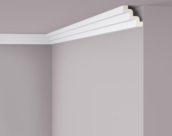Modanatura del soffitto NMC Z52 ARSTYL Noel Marquet Battiscopa decorativo Battiscopa decorativo moderno bianco 2 m