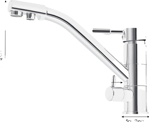 Miscelatore da cucina, design moderno in ottone, bocca girevole a 360°, grigio chiaro