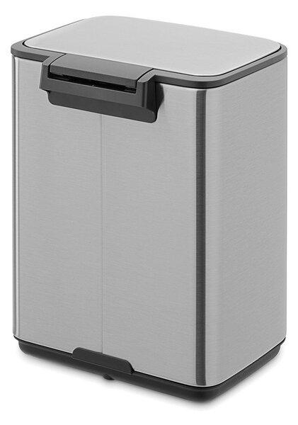 Cestino per la spazzatura color argento opaco in acciaio con pedale 4 l Bo – Brabantia