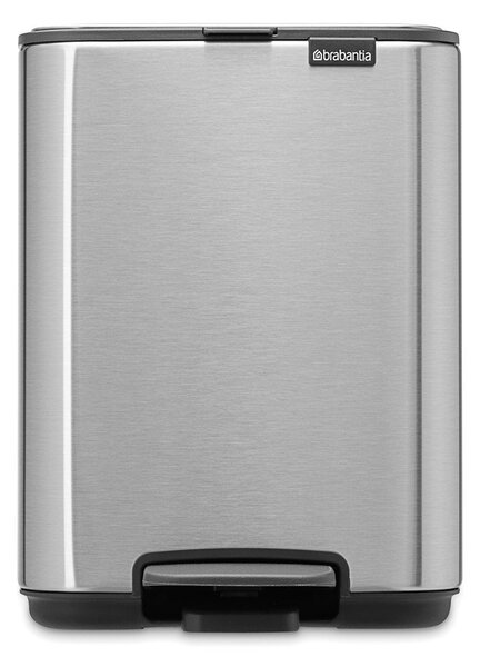 Cestino per la spazzatura color argento opaco in acciaio con pedale 4 l Bo – Brabantia
