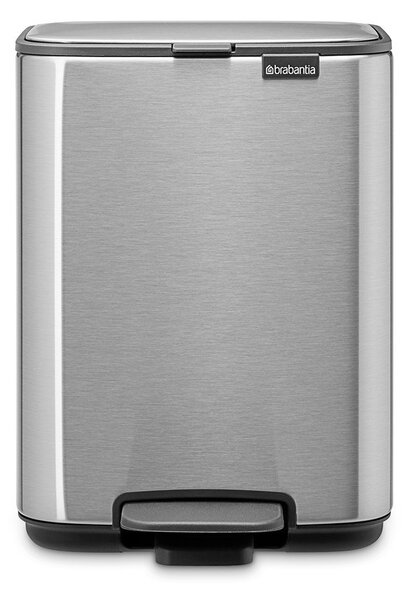 Cestino per la spazzatura color argento opaco in acciaio con pedale 4 l Bo – Brabantia