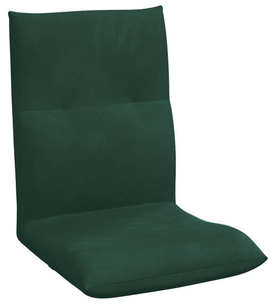 VidaXL Poltrona reclinabile in velluto verde scuro