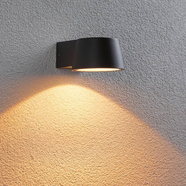 Paulmann Applique da esterni a LED Capea, Nero, Alluminio, Moderno, Applique LED da esterni