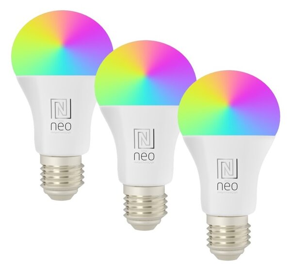 Immax NEO 07712CDO-SET 3xLED RGB Lampadina dimmerabile E27/9W/230V Wi-Fi Tuya+RC