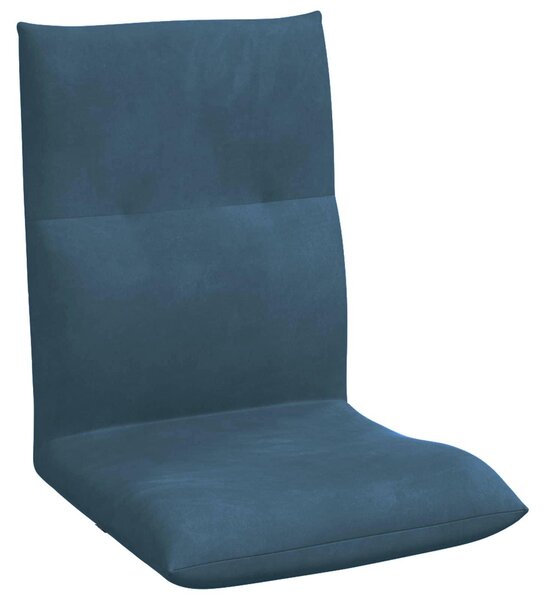 VidaXL Poltrona regolabile in velluto blu