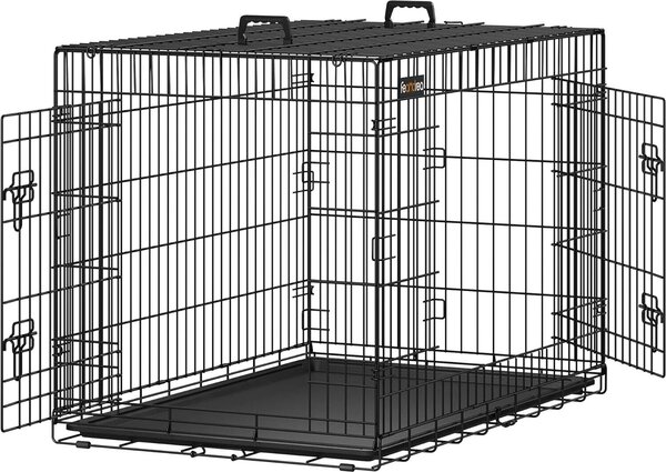 FEANDREA Gabbia pieghevole per cani, 107 x 70 x 77,5 cm, nero