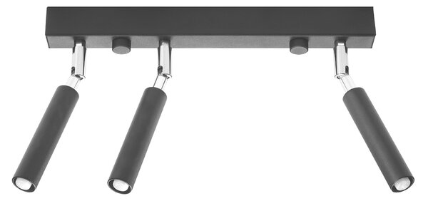 Lampada a soffitto EYETECH 3 nero 3xG9 8W alluminio 20x3x35cm Sollux Lighting