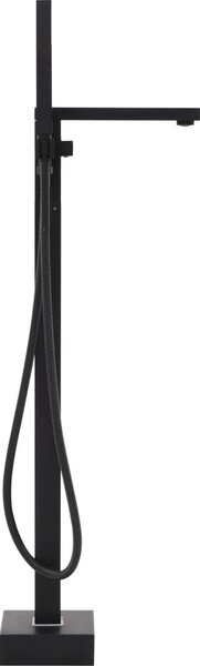 Rubinetto a Colonna Vasca da Bagno Nera Acciaio Inox 90 cm