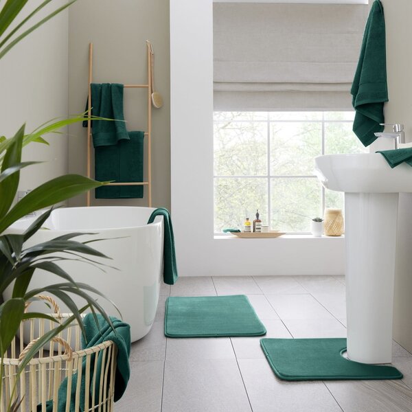 Set di asciugamani tipo terry verde scuro in cotone 2 pz 30x30 cm Anti-Bacterial – Catherine Lansfield