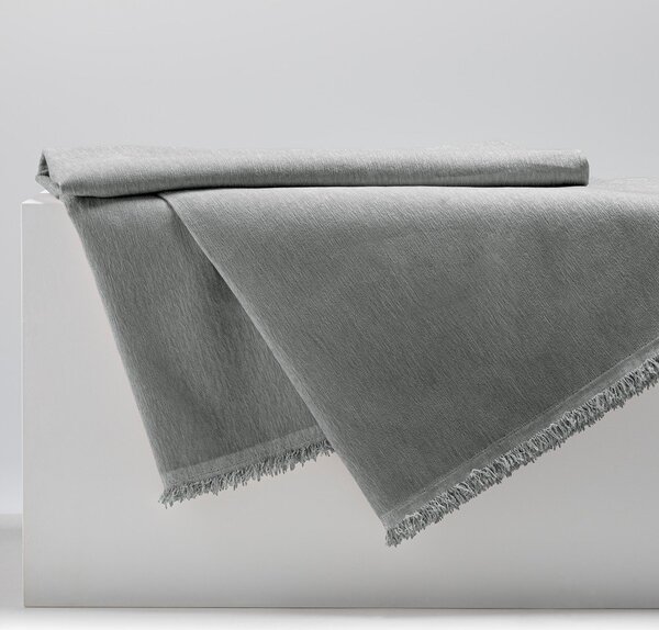 Copriletto grigio in ciniglia 220x240 cm Talo – Filumi
