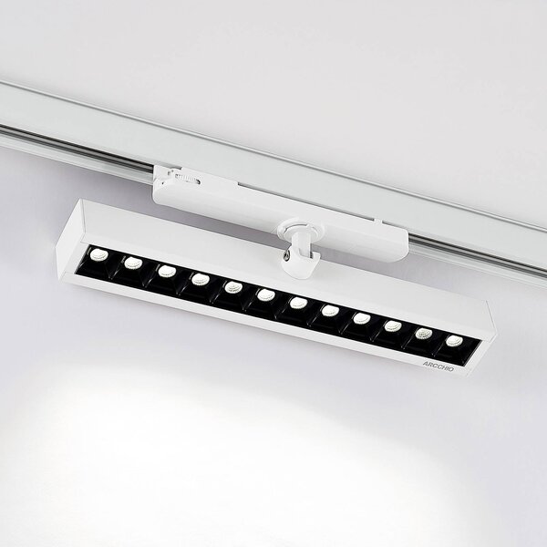 Arcchio Millay Faretto a binario LED bianco 4000K, Bianco / Opale, Studio / Ufficio, Alluminio, Moderno