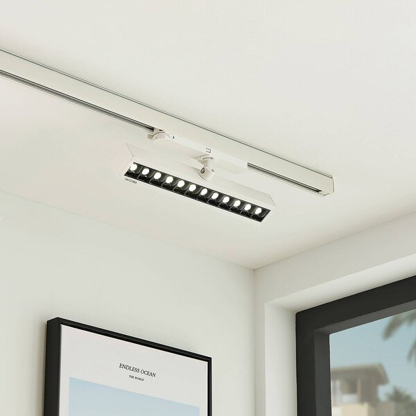 Arcchio Millay Faretto a binario LED bianco 4000K, Bianco / Opale, Studio / Ufficio, Alluminio, Moderno