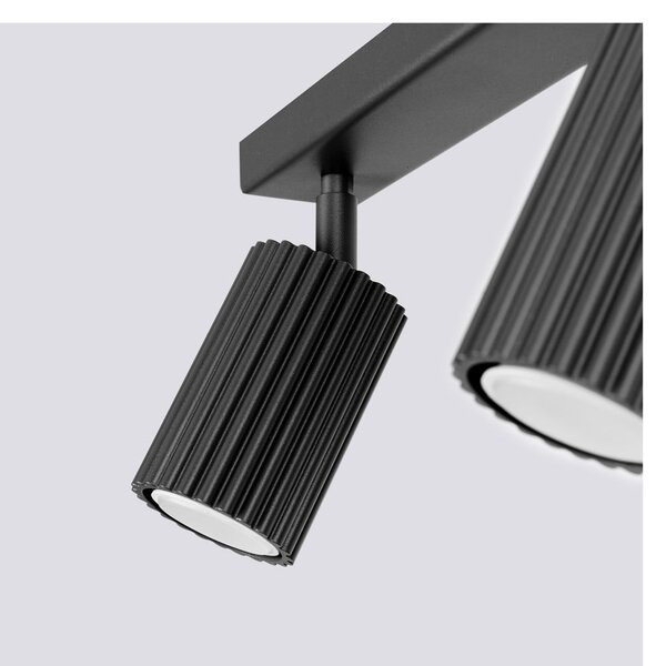 Faretto nero 6,5x45 cm Gleam – Sollux