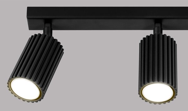 Faretto nero 6,5x45 cm Gleam – Sollux