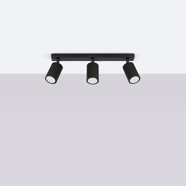 Faretto nero 6,5x45 cm Gleam – Sollux