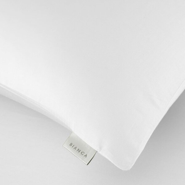 Set copripiumino e federa bianco in raso di cotone per letto matrimoniale e per letto esteso 230x220 cm Cotton Sateen – Bianca