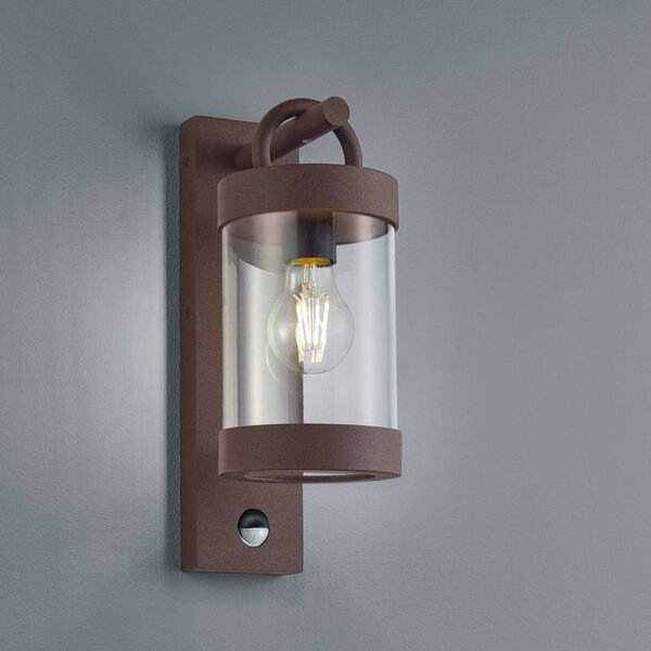 Trio Lighting Applique da esterni Sambesi a fotosensore, ruggine, Marrone / Ruggine, Alluminio, Moderno