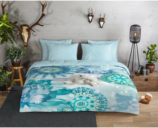 Biancheria da letto blu in flanella per letto singolo 140x200 cm Seppo – HIP