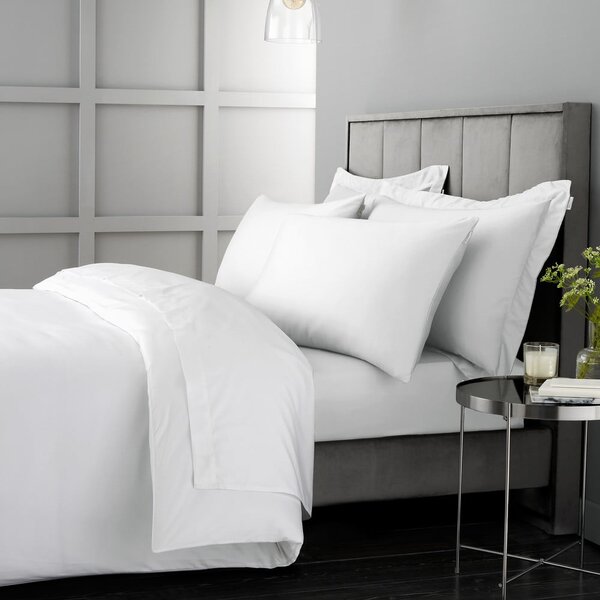 Lenzuolo con angoli bianco in raso di cotone 185x200 cm Cotton Sateen – Bianca
