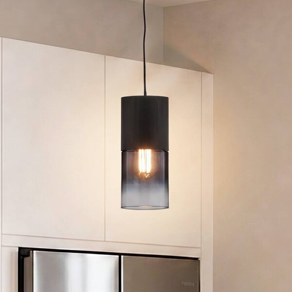 Trio Lighting Lampada a sospensione binario Robin per DUOline, nero/grigio fumo Robin, dimmerabile, Nero, Soggiorno / Sala da pranzo, Metallo, Moderno, Sistema a binario