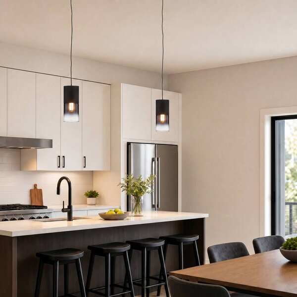 Trio Lighting Lampada a sospensione binario Robin per DUOline, nero/grigio fumo Robin, dimmerabile, Nero, Soggiorno / Sala da pranzo, Metallo, Moderno, Sistema a binario