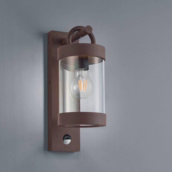 Trio Lighting Applique da esterni Sambesi a fotosensore, ruggine, Marrone / Ruggine, Alluminio, Moderno