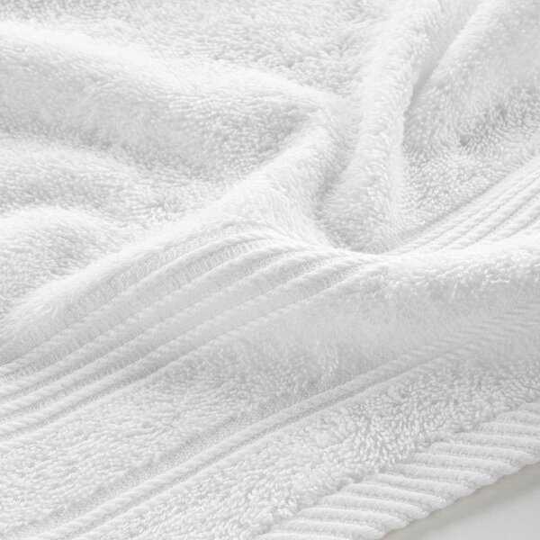 Asciugamano tipo terry bianco in cotone 30x50 cm Tendresse – douceur d'intérieur