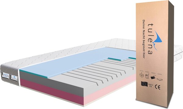 TULENA NOX materasso in schiuma 120x190 cm, double face H3+H4 Basic, altezza 18 cm, rivestimento antibatterico sfoderabile, confortevole e durevole